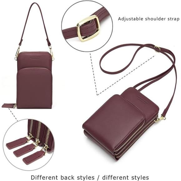 Small Crossbody Cell Phone Purse for Women, Mini Handbag with Credit Card Slots - Picture 5 of 6